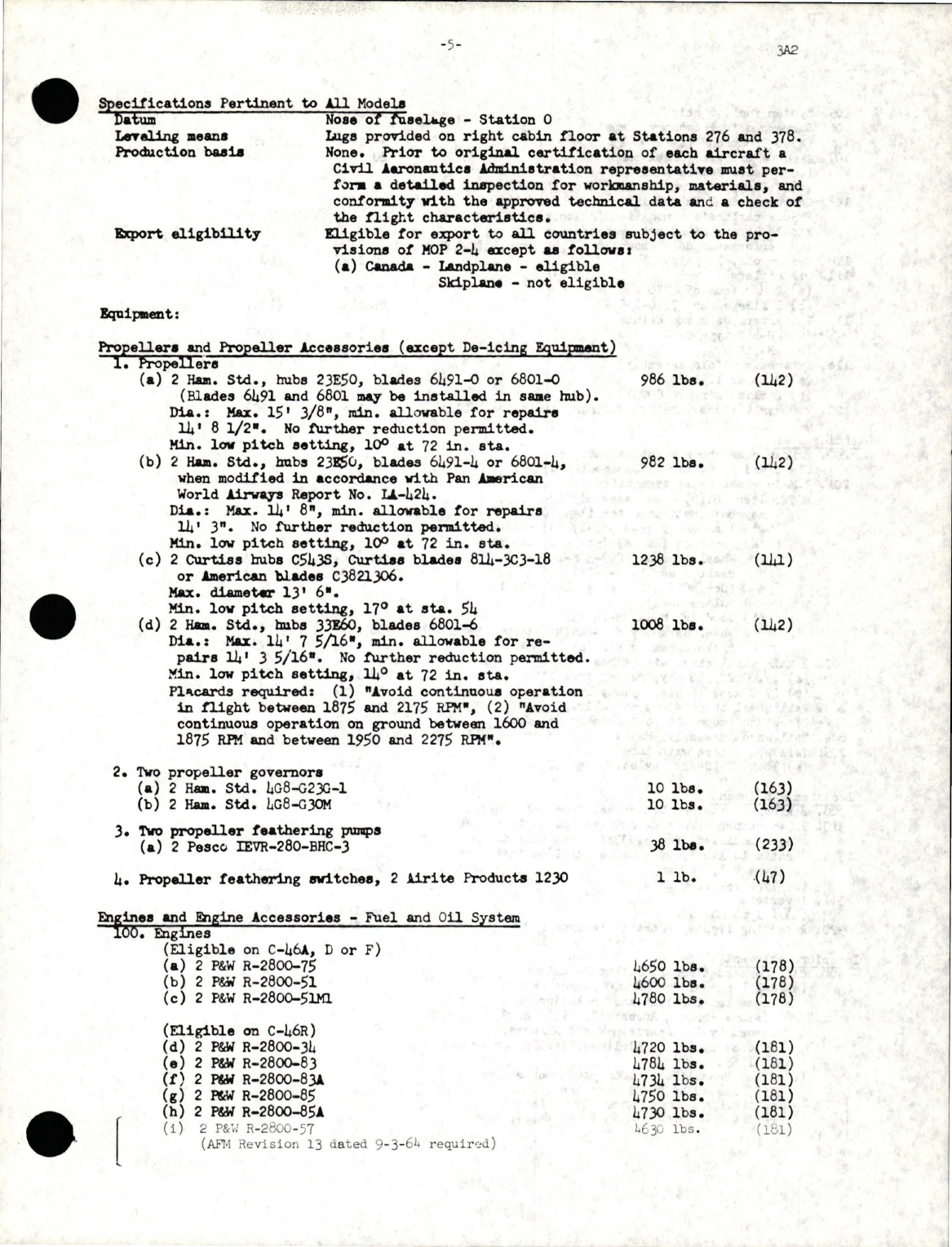 Sample page 5 from AirCorps Library document: C-46A, C-46D, C-46F, C-46R
