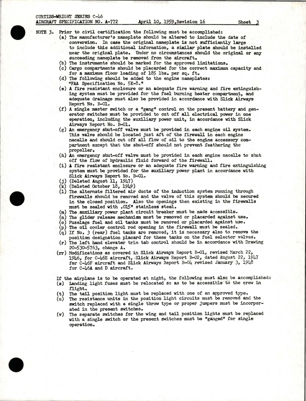 Sample page 5 from AirCorps Library document: C-46A, C-46D, C-46E, C-46F 