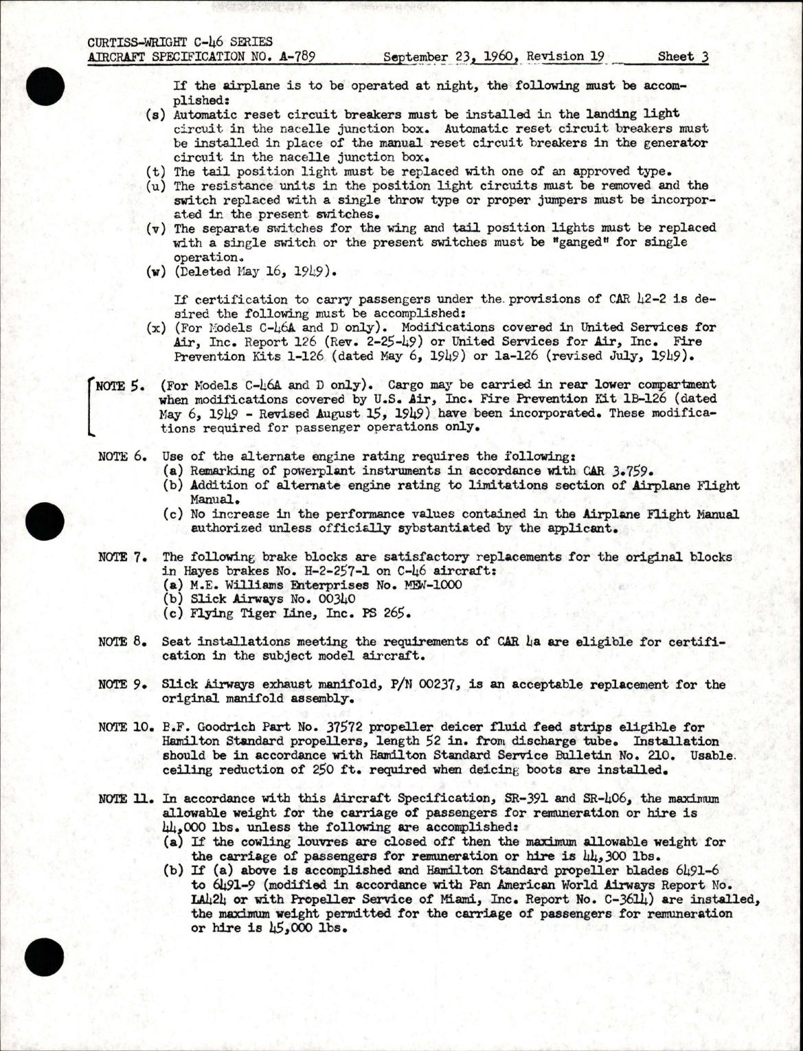 Sample page 5 from AirCorps Library document: C-46A, C-46D, C-46F 
