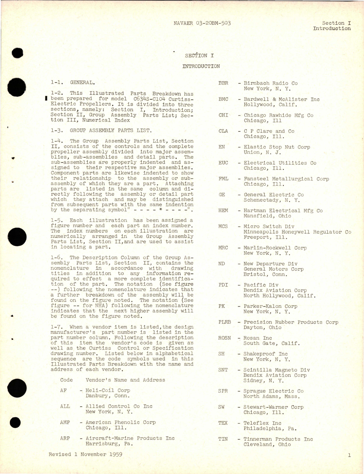 Sample page 5 from AirCorps Library document: Illustrated Parts Breakdown for Propeller and Controls - Model C634S-C104 