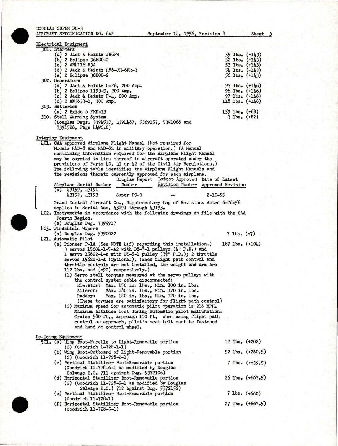 Sample page 5 from AirCorps Library document: Douglas Super DC-3, R4D-8, R4D-8Z