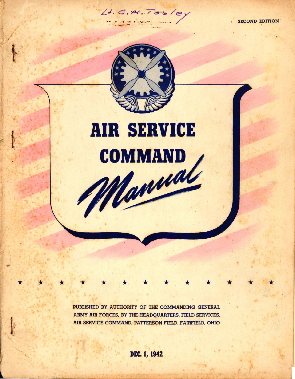 Sample page 1 from AirCorps Library document: Air Service Command Manual