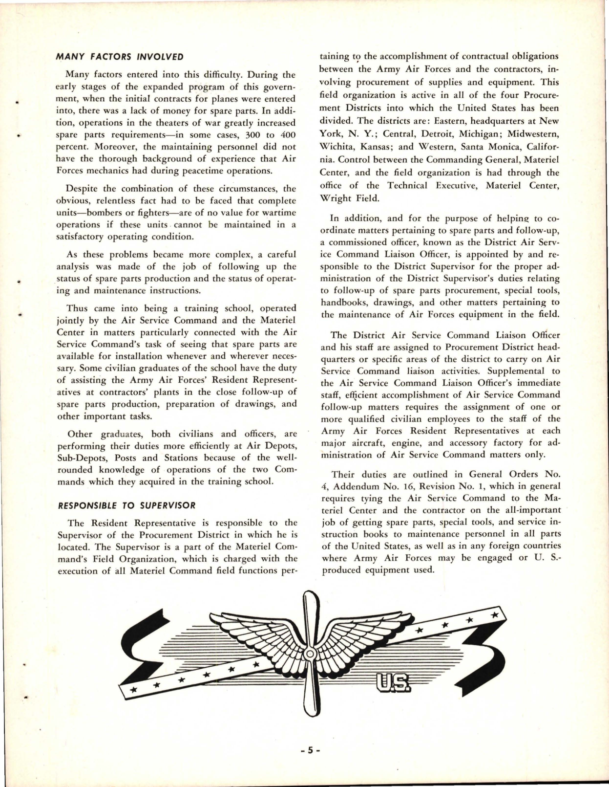 Sample page 9 from AirCorps Library document: Air Service Command Manual