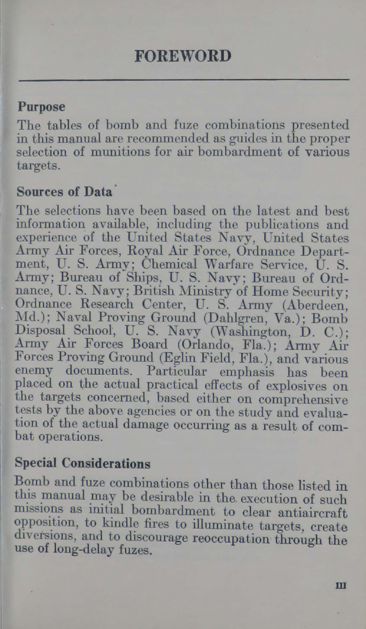 Sample page 5 from AirCorps Library document: Selection of Bombs & Fuzes for Destructions of Various Targets