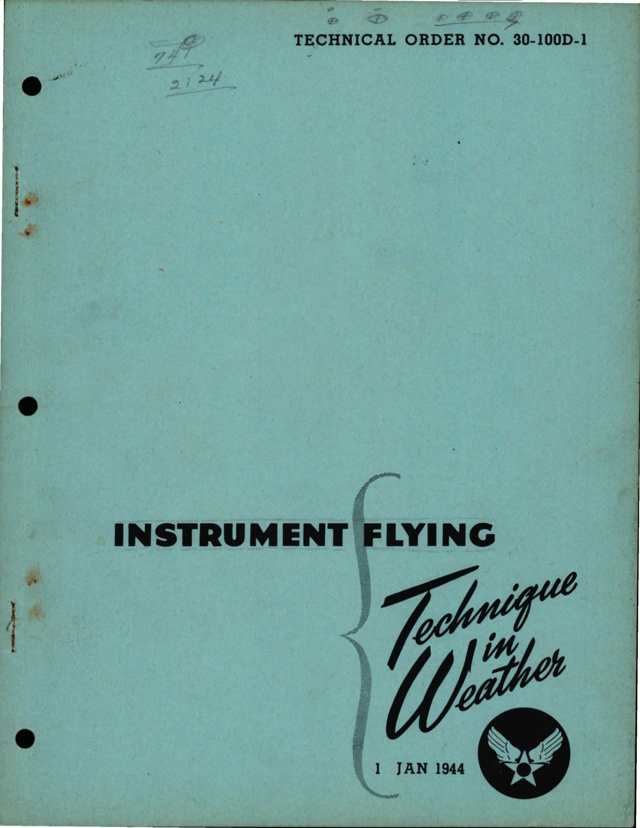 Sample page 1 from AirCorps Library document:  Instrument Flying Technique in Weather