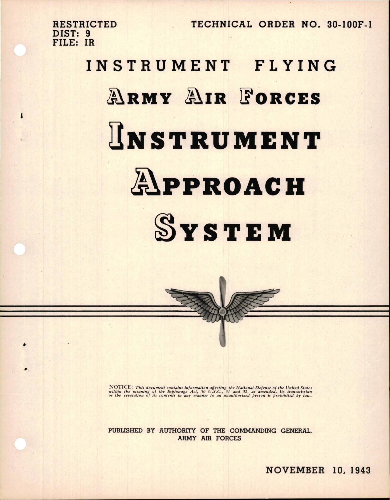 Sample page 1 from AirCorps Library document:  Instrument Flying for Instrument Approach System