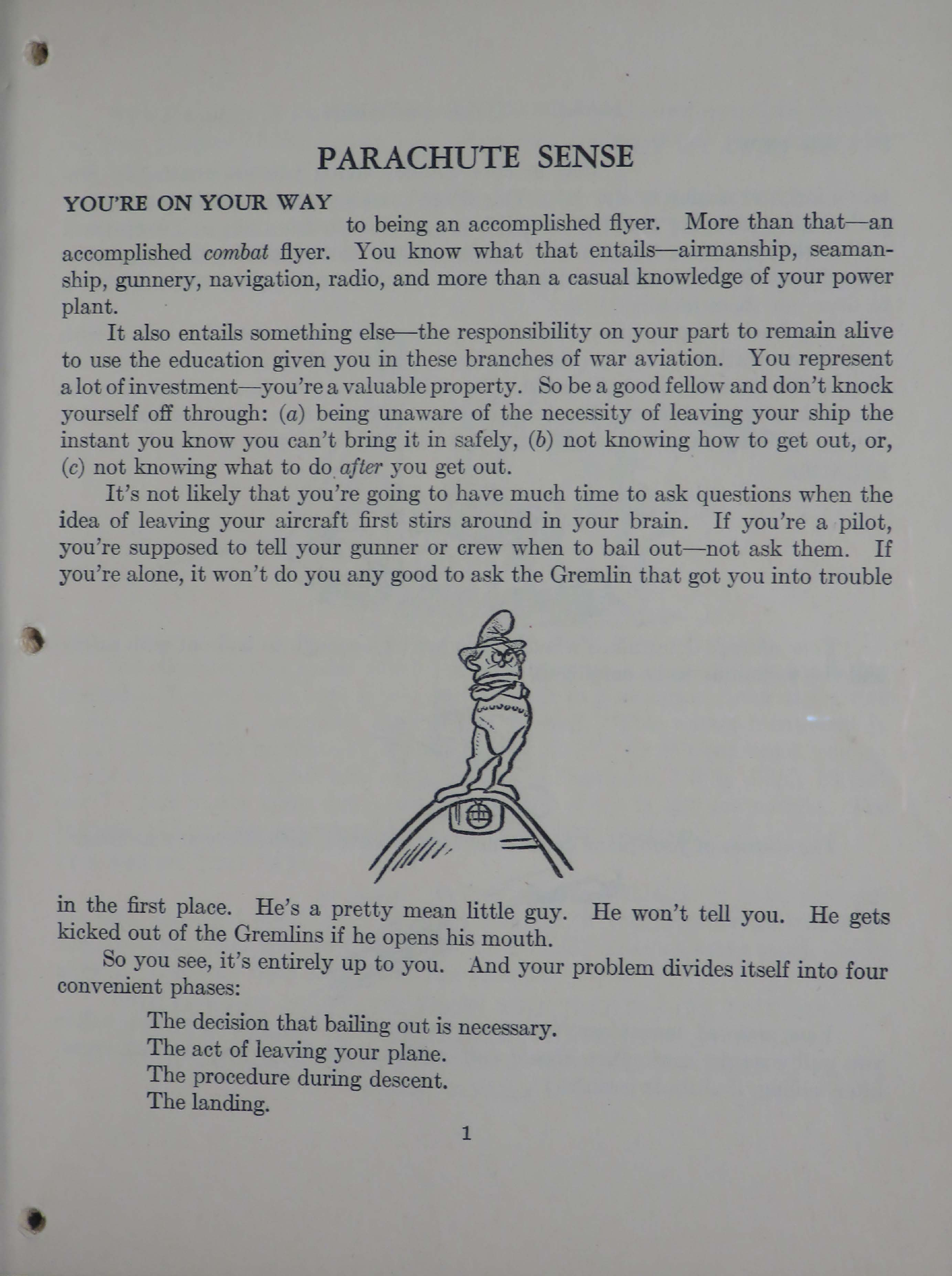 Sample page 7 from AirCorps Library document: Parachute Sense