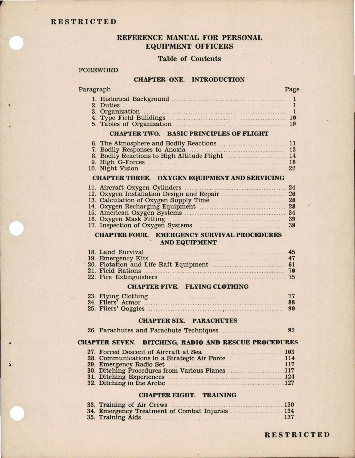 Sample page 9 from AirCorps Library document: Reference Manual for Personal Equipment Officers