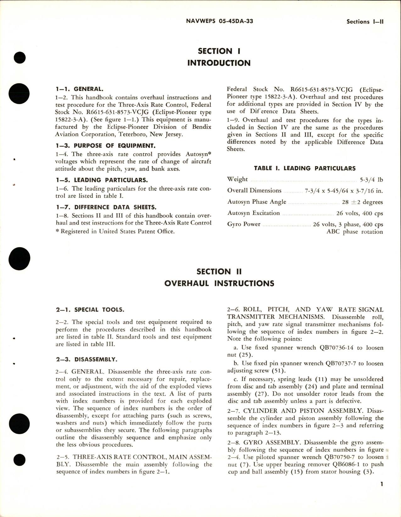 Sample page 5 from AirCorps Library document: Overhaul Instructions for Three Axis Rate Control - Parts 15822-3-A and 15822-3-B