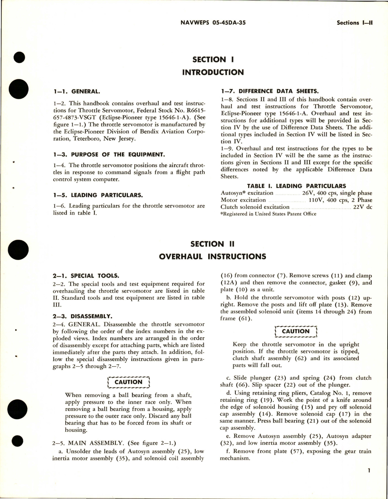 Sample page 5 from AirCorps Library document: Overhaul Instructions for Throttle Servomotor - Type 15646-1-A