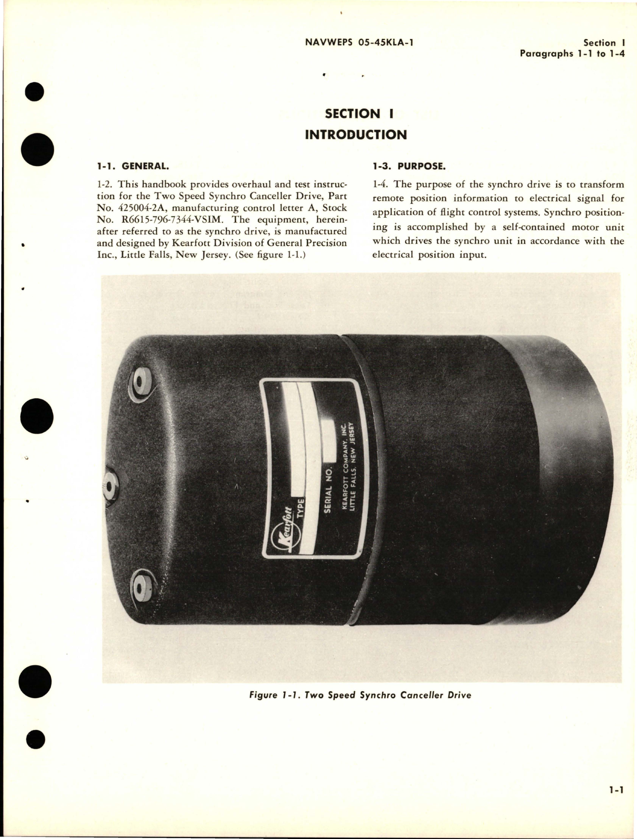 Sample page 5 from AirCorps Library document: Overhaul Instructions for Two Speed Synchro Canceller Drive - Part 425004-2A