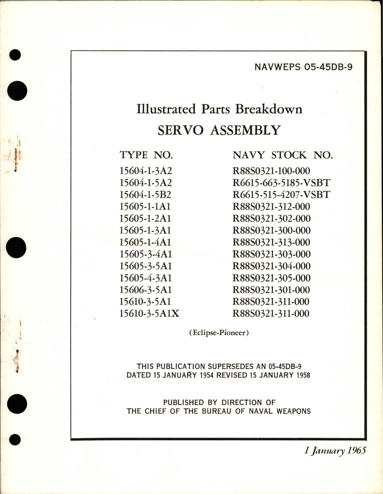 Sample page 1 from AirCorps Library document: Illustrated Parts Breakdown for Servo Assembly