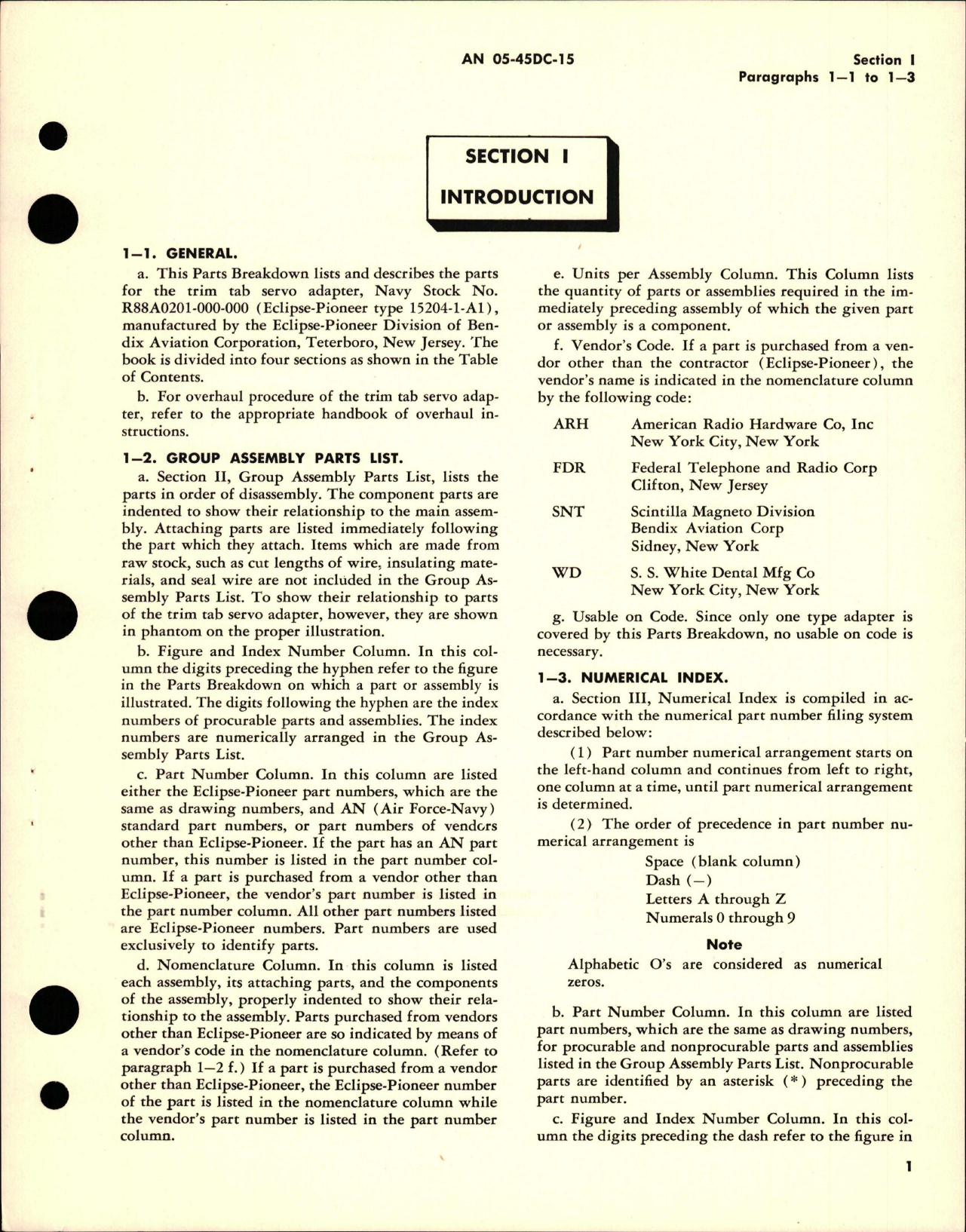 Sample page 5 from AirCorps Library document: Illustrated Parts Breakdown for Trim Tab Servo Adapter - Part 15204-1-A1