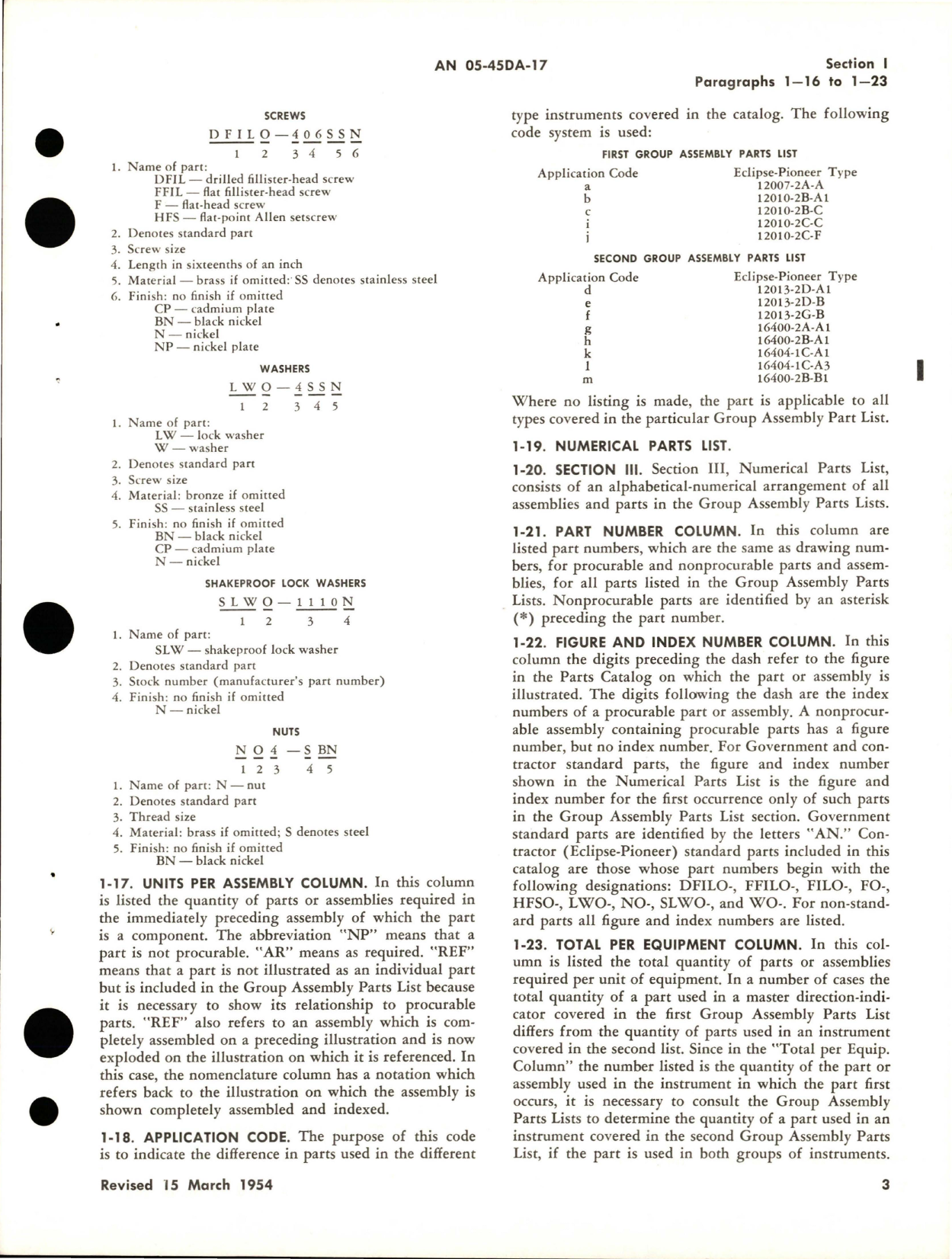 Sample page 7 from AirCorps Library document: Parts Catalog for Master Direction Indicators