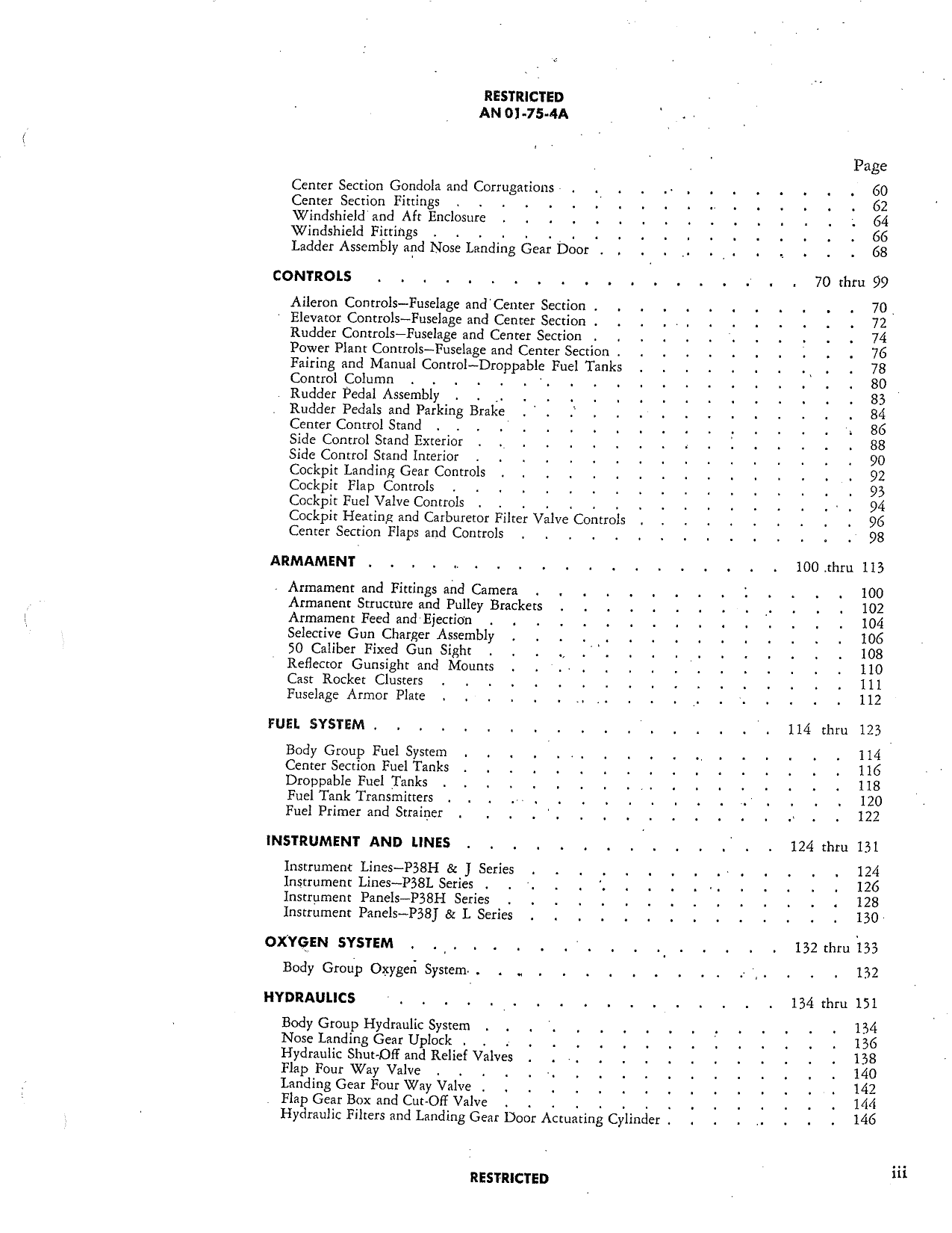 Sample page 5 from AirCorps Library document: Parts Catalog for Airplane Models P-38H, P-38J, P-38L, and F-5B