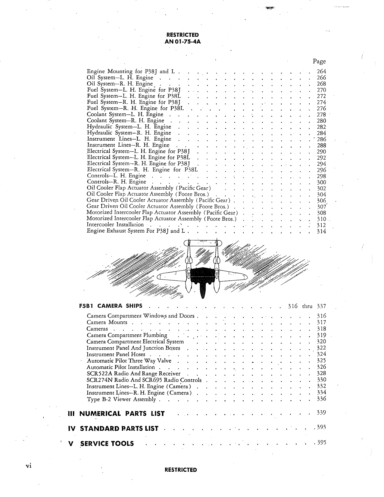 Sample page 8 from AirCorps Library document: Parts Catalog for Airplane Models P-38H, P-38J, P-38L, and F-5B