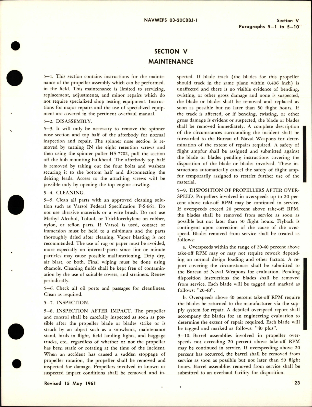 Sample page 7 from AirCorps Library document: Operation and Maintenance Instructions for Variable Pitch Propeller - Models 54H60-69, 54H60-75, and 54H60-73
