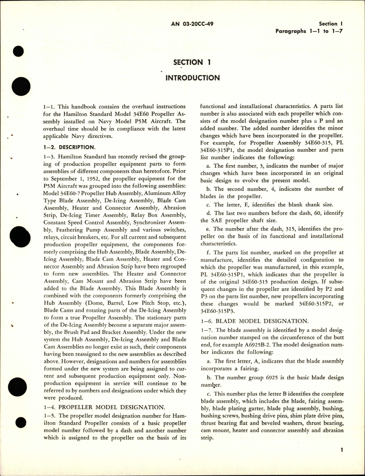 Sample page 5 from AirCorps Library document: Overhaul Instructions for Propeller Assembly - Model 34E60