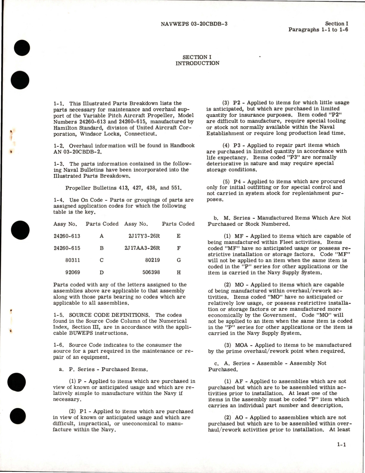 Sample page 5 from AirCorps Library document: Illustrated Parts Breakdown for Variable Pitch Propeller - Model 24260-613 and 24260-615