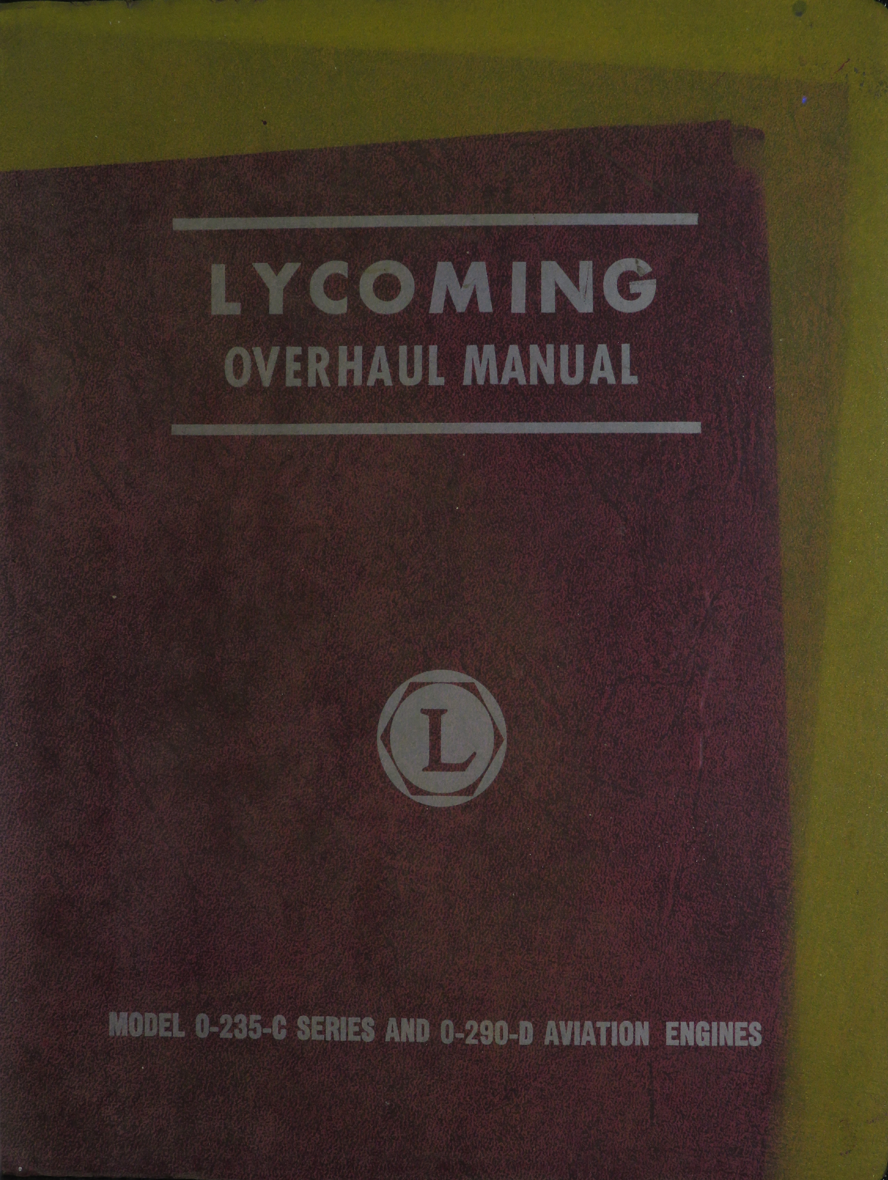 Sample page 1 from AirCorps Library document: Overhaul Manual for Lycoming Model 0-235-C Series and 0-290-D Engines