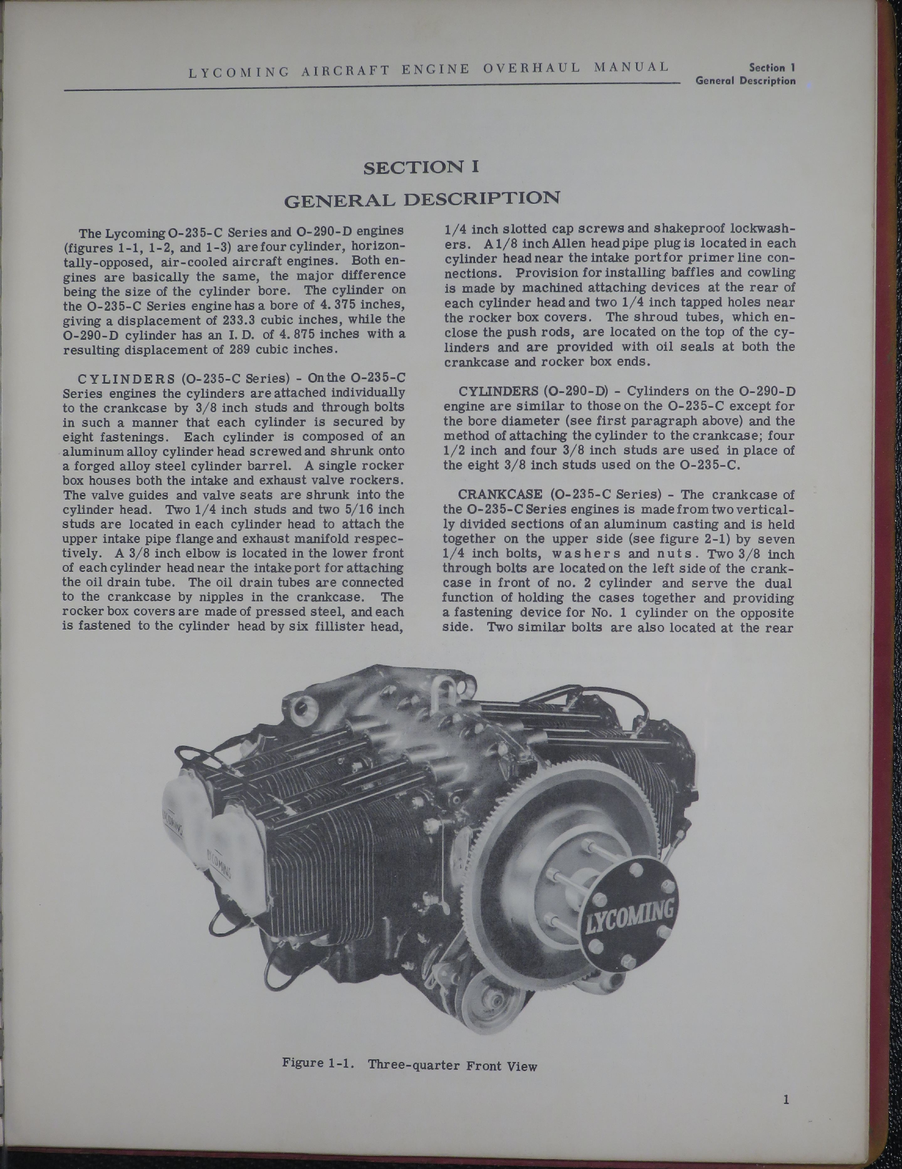 Sample page 7 from AirCorps Library document: Overhaul Manual for Lycoming Model 0-235-C Series and 0-290-D Engines
