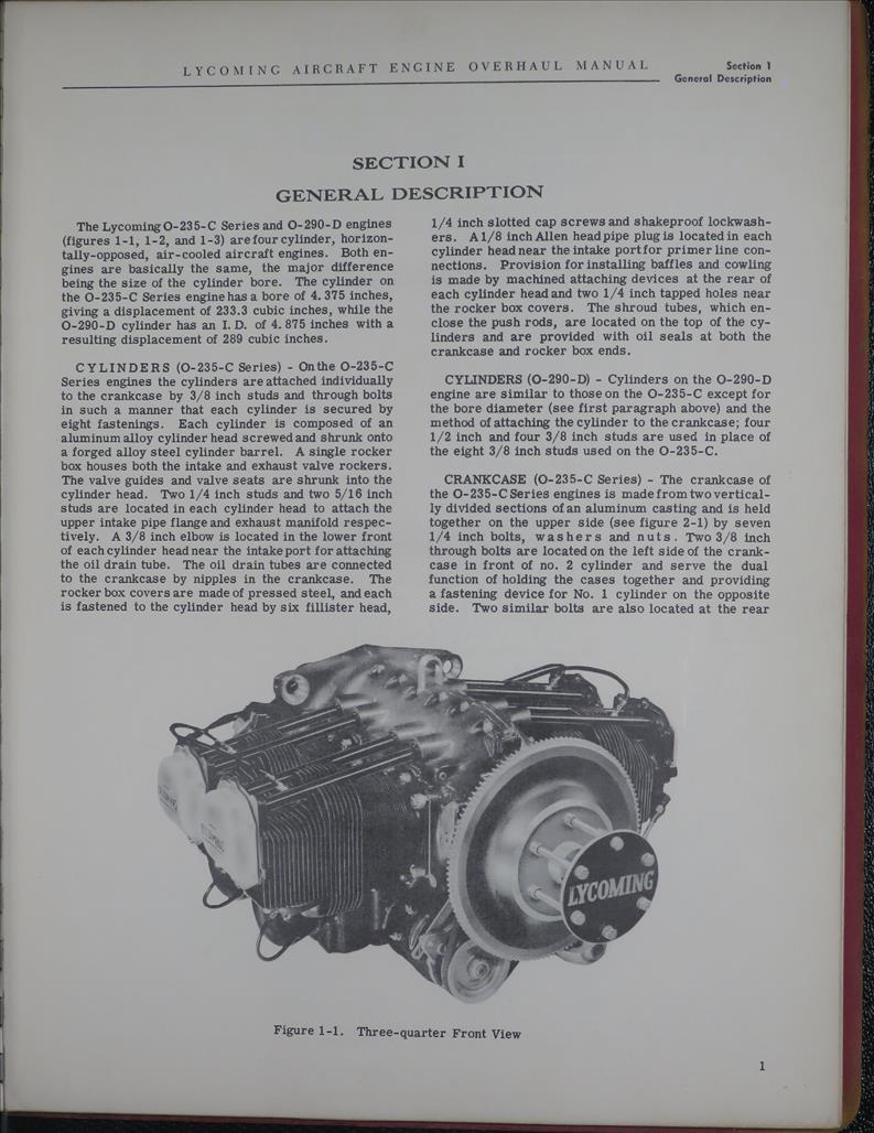 Overhaul Manual for Model 0235C Series and 0290D Engines