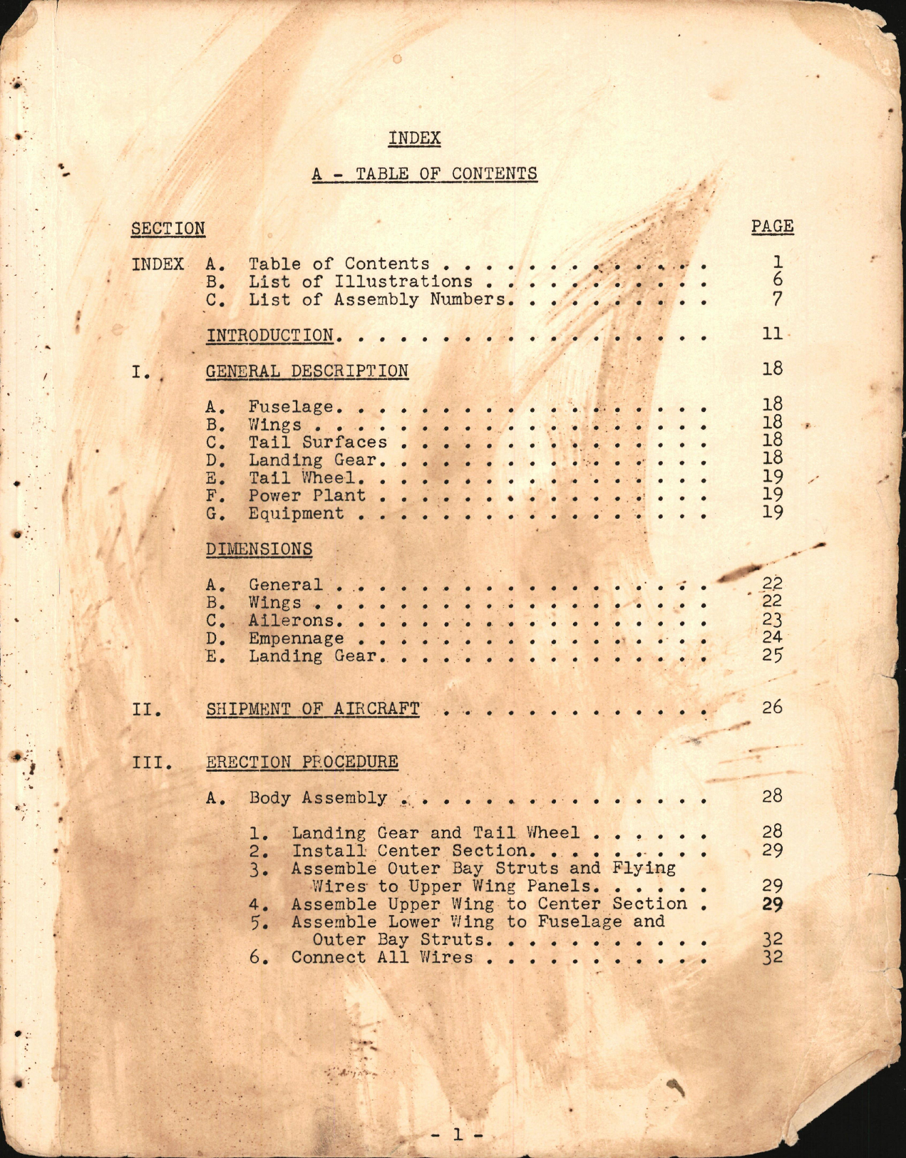 Sample page 5 from AirCorps Library document: Erection and Maintenance Instructions for N2S-1, -2, and -3