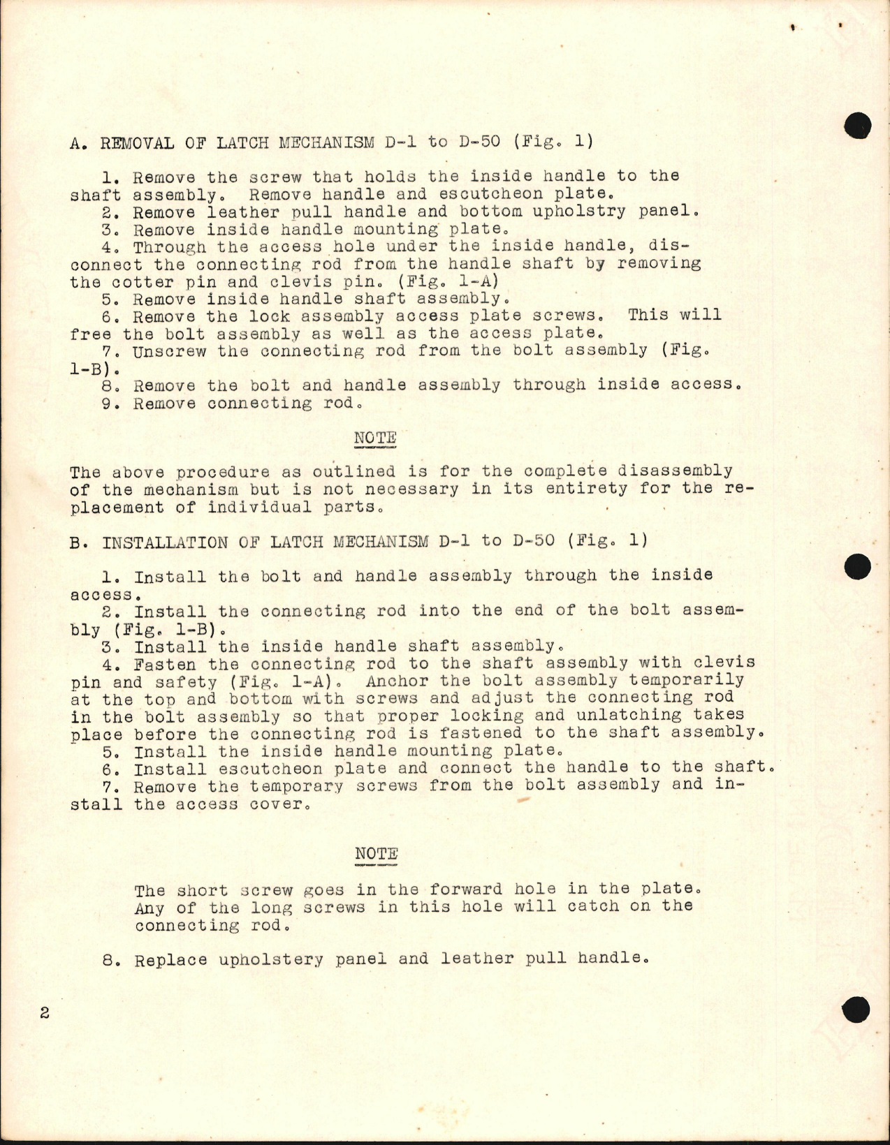 Sample page  3 from AirCorps Library document: Cabin Door Repair for the Bonanza
