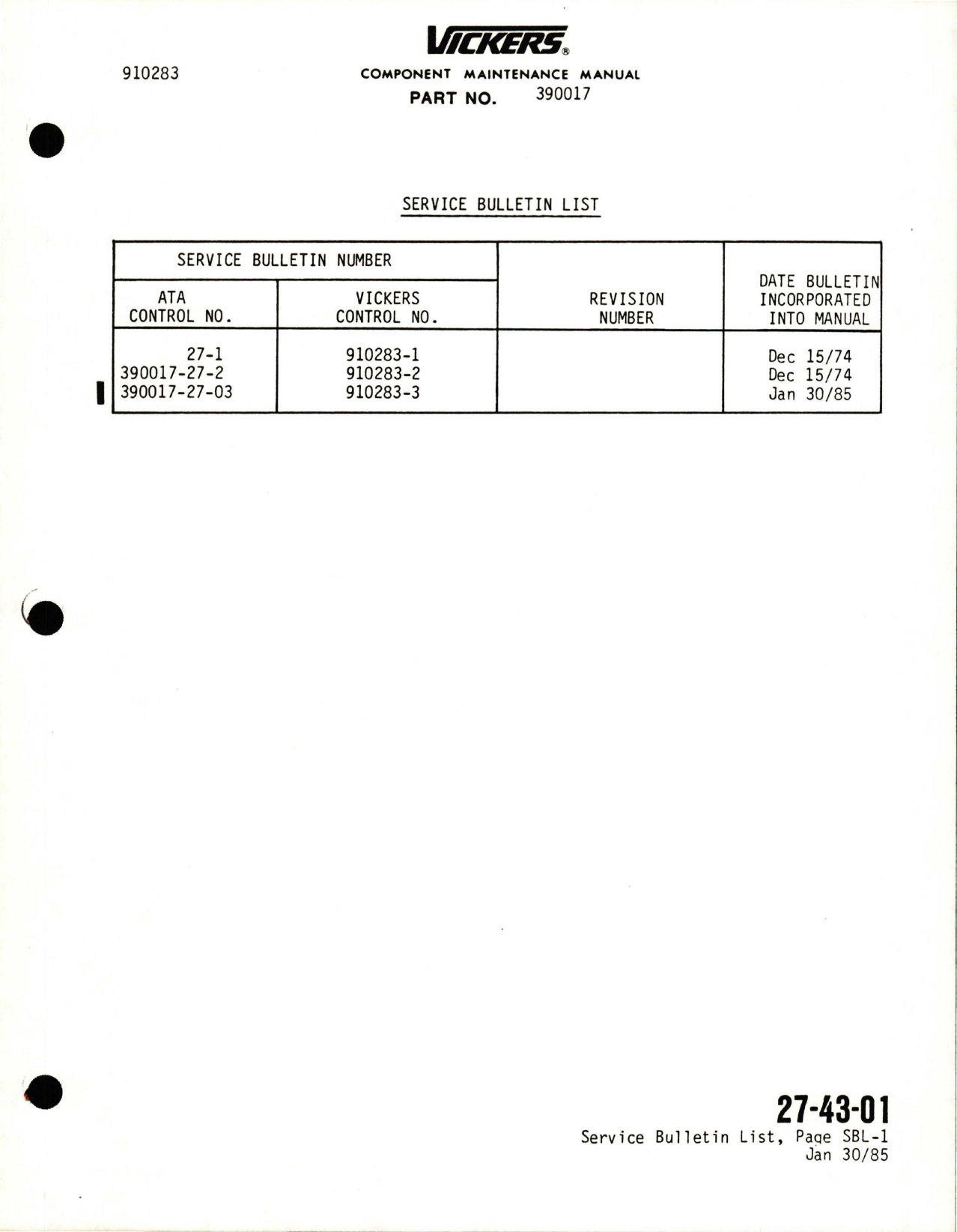 Sample page 5 from AirCorps Library document: Maintenance Manual with Illustrated Parts Breakdown for Hydraulic Motor Assembly - Model CMV3-075-1C and CMV3-075-1D