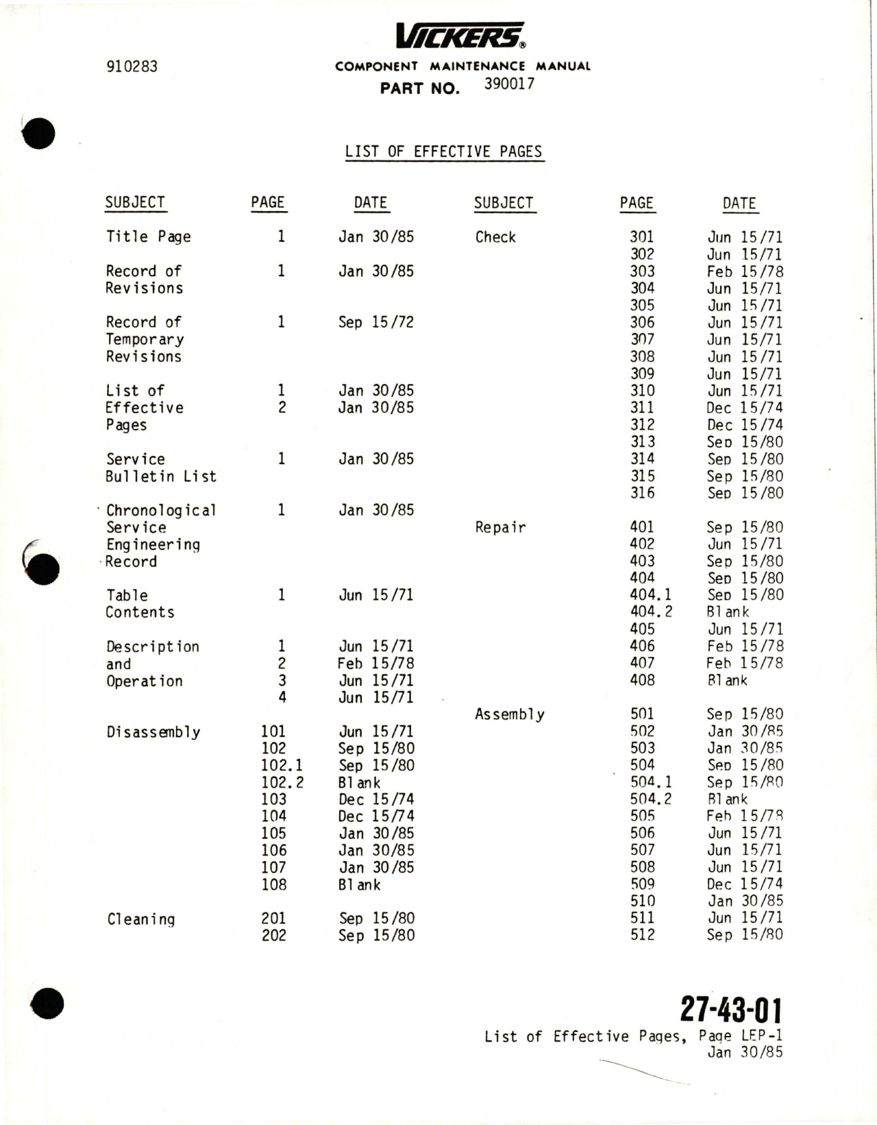 Sample page 7 from AirCorps Library document: Maintenance Manual with Illustrated Parts Breakdown for Hydraulic Motor Assembly - Model CMV3-075-1C and CMV3-075-1D