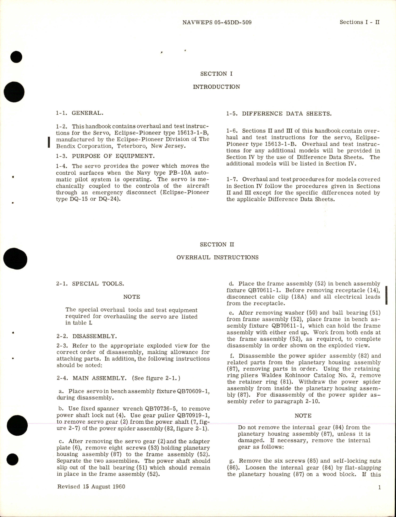 Sample page 5 from AirCorps Library document: Overhaul Instructions for Servo - Part 15613-1-B and 15613-2-B