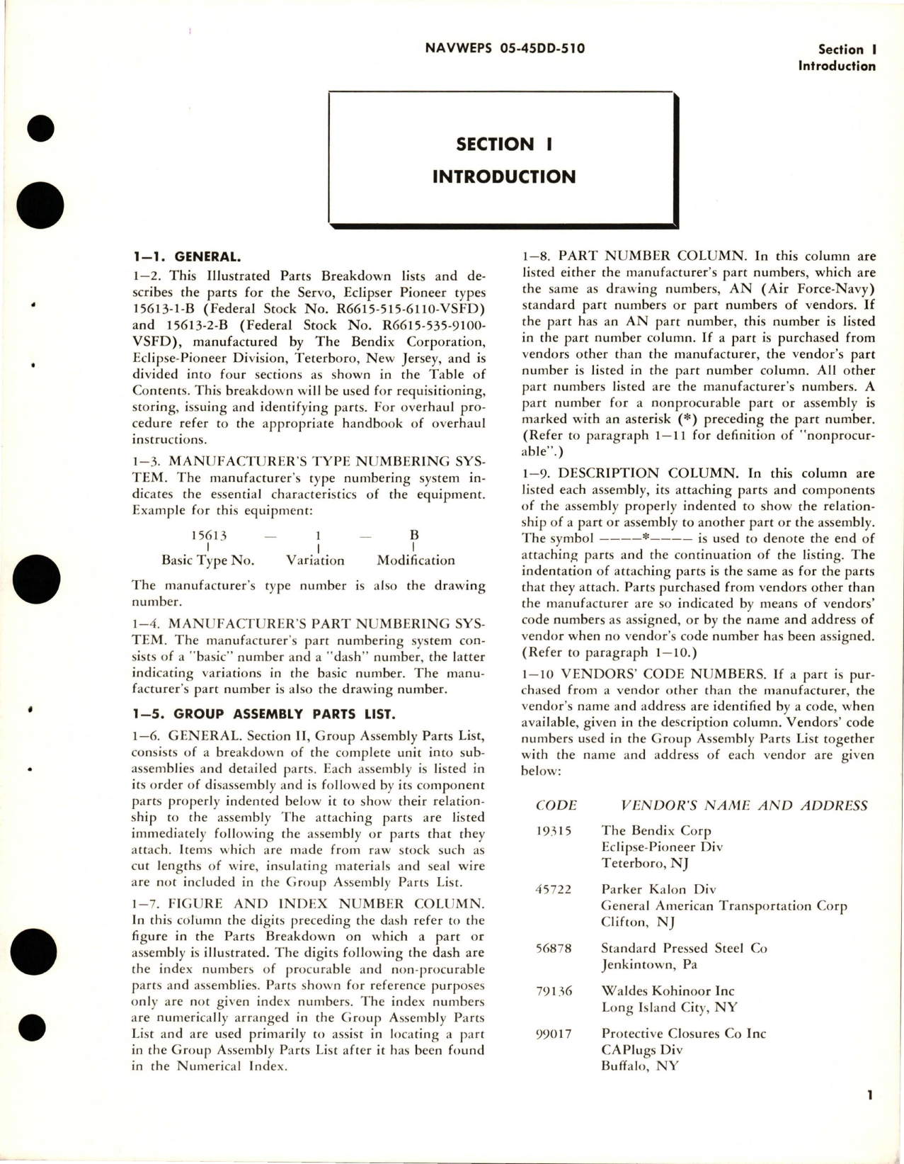 Sample page 5 from AirCorps Library document: Illustrated Parts Breakdown for Servo - Parts 15613-1-B and 15613-2-B