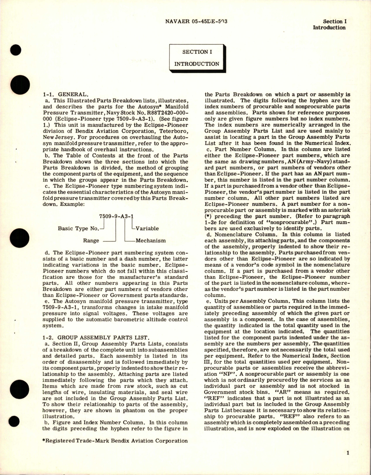 Sample page 5 from AirCorps Library document: Illustrated Parts Breakdown for Autosyn Manifold Pressure Transmitter - Part 7509-9-A3-1