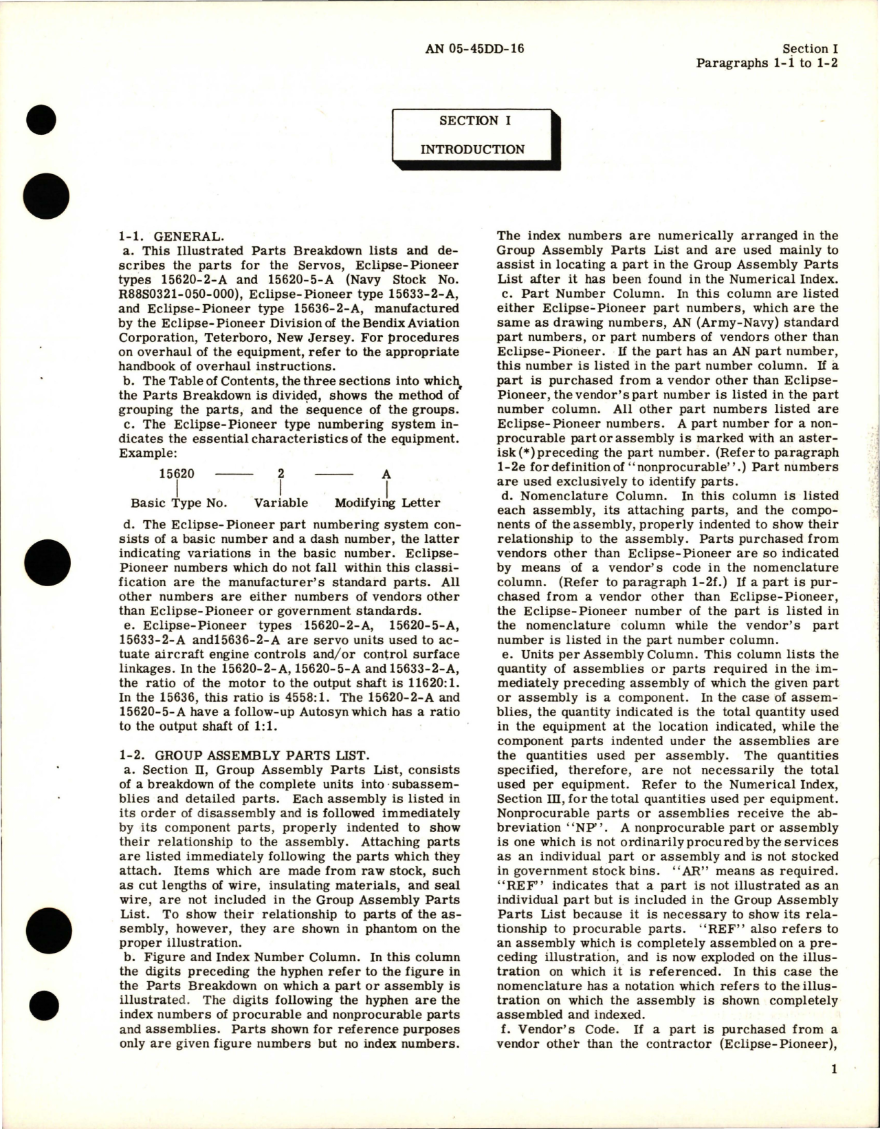 Sample page 5 from AirCorps Library document: Illustrated Parts Breakdown for Servos - Parts 15620-2-A, 15620-5-A, 15633-2-A, and 15636-2-A