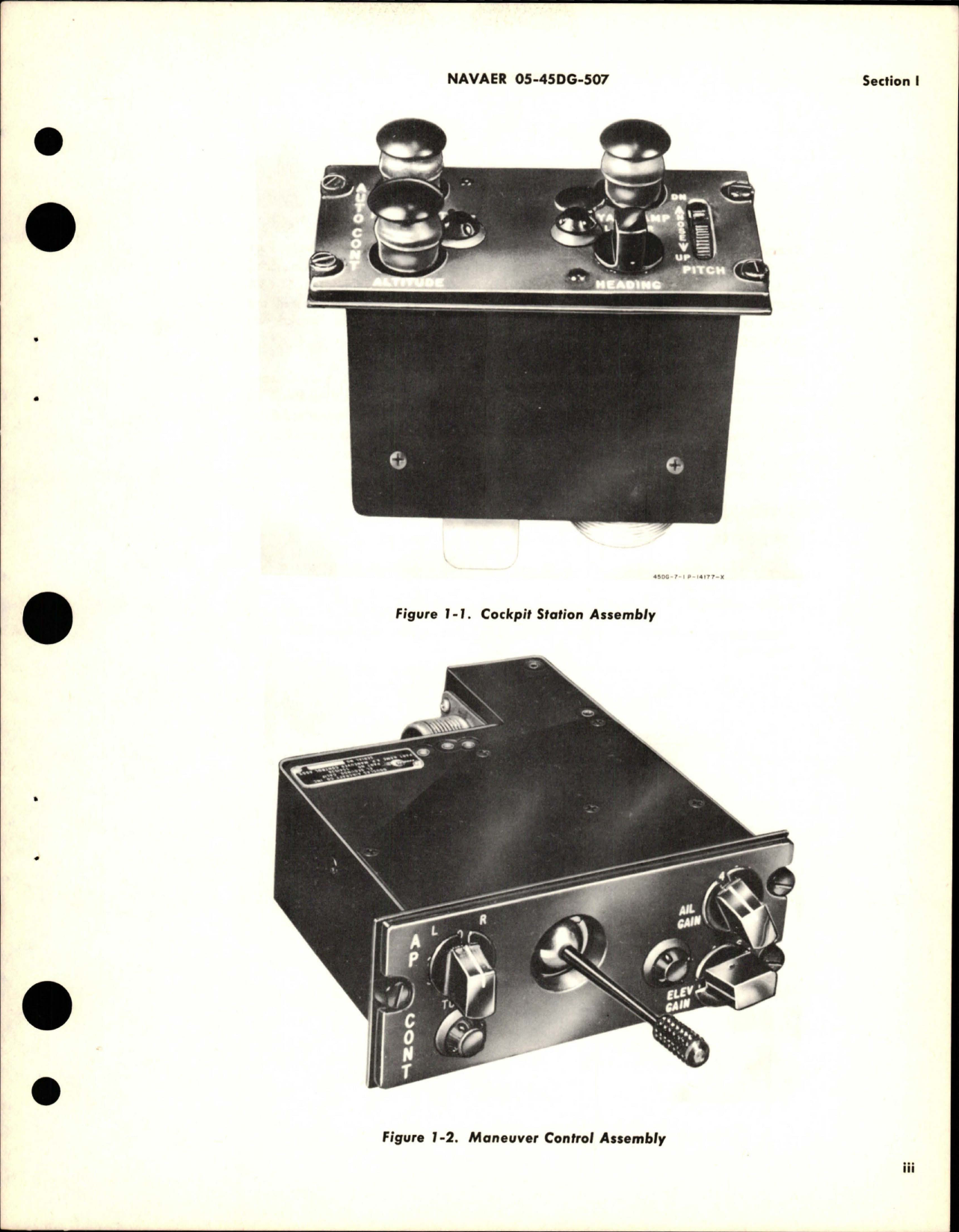 Sample page 5 from AirCorps Library document: Overhaul Instructions for Cockpit Station Assembly, Maneuver Control Assembly for D-1 Auto Control