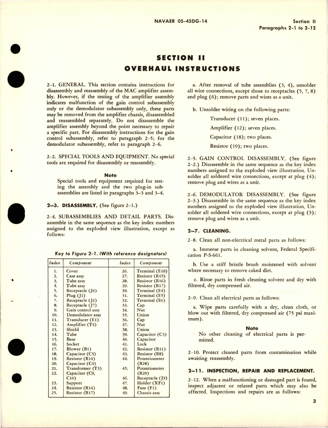 Sample page 7 from AirCorps Library document: Overhaul Instructions for Amplifier Assembly, Mechanical Advantage Changer Integrated