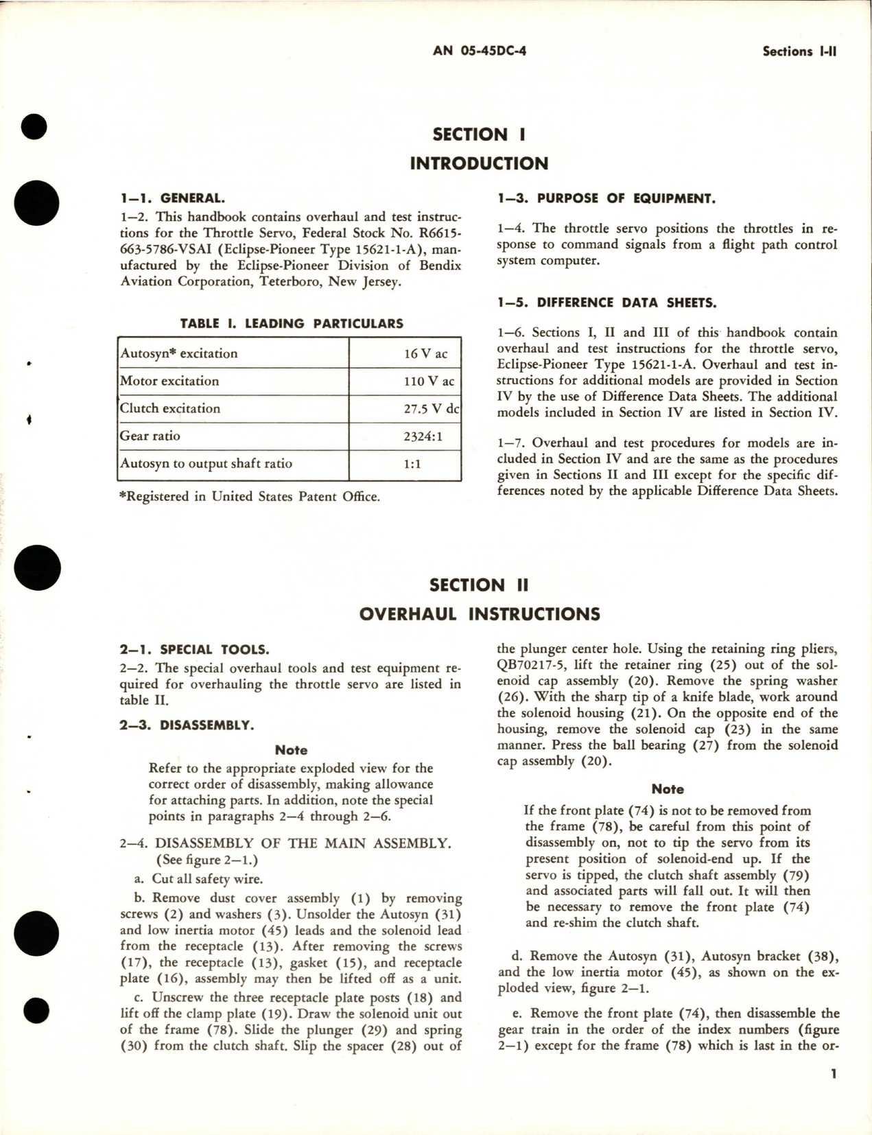 Sample page 5 from AirCorps Library document: Overhaul Instructions for Throttle Servo - Parts 15621-1-A, 15650-1-A and Trim Tab Servo - Part 15622-1-A