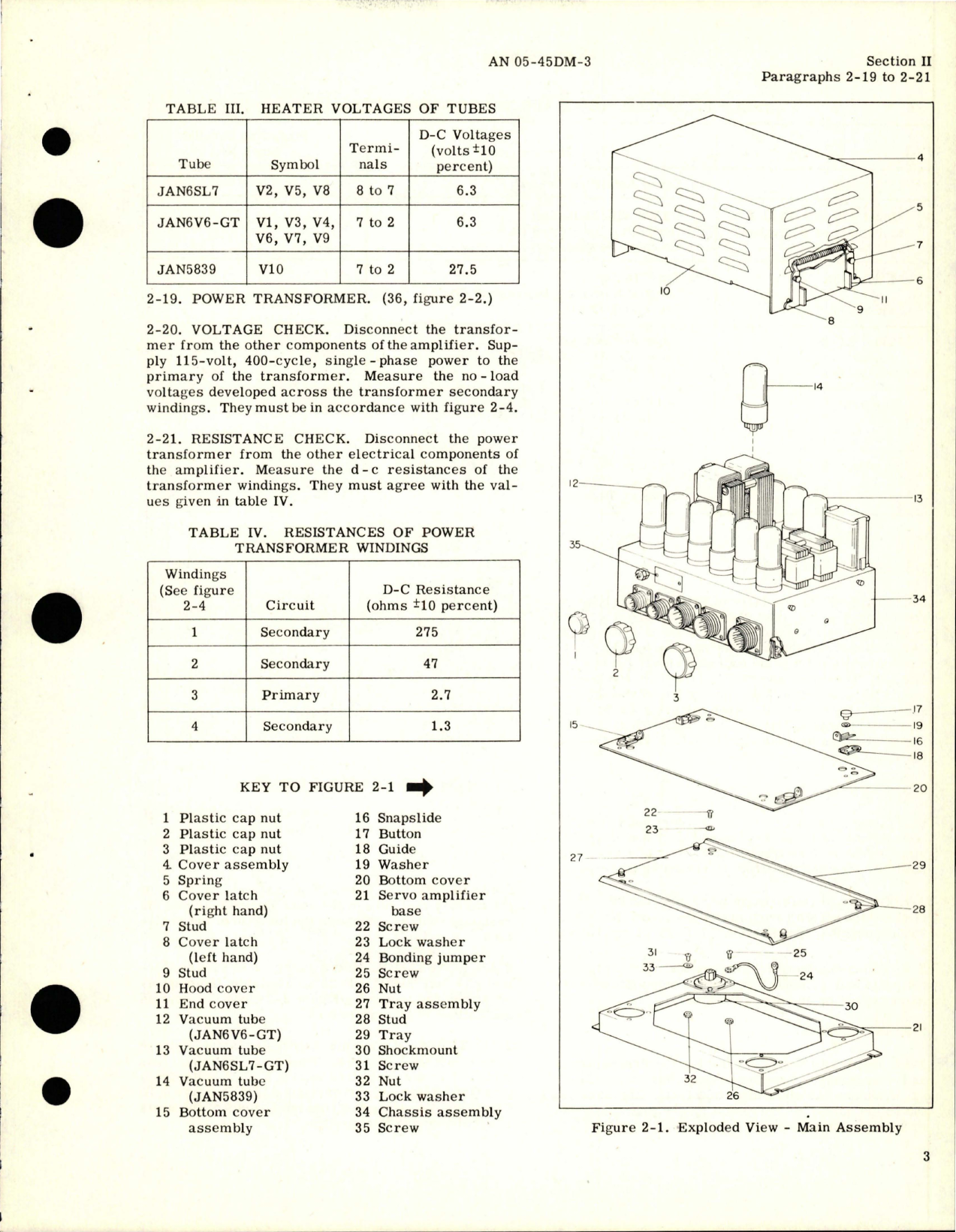 Sample page 7 from AirCorps Library document: Overhaul Instructions for Servo Amplifier - Part 12322-2-A