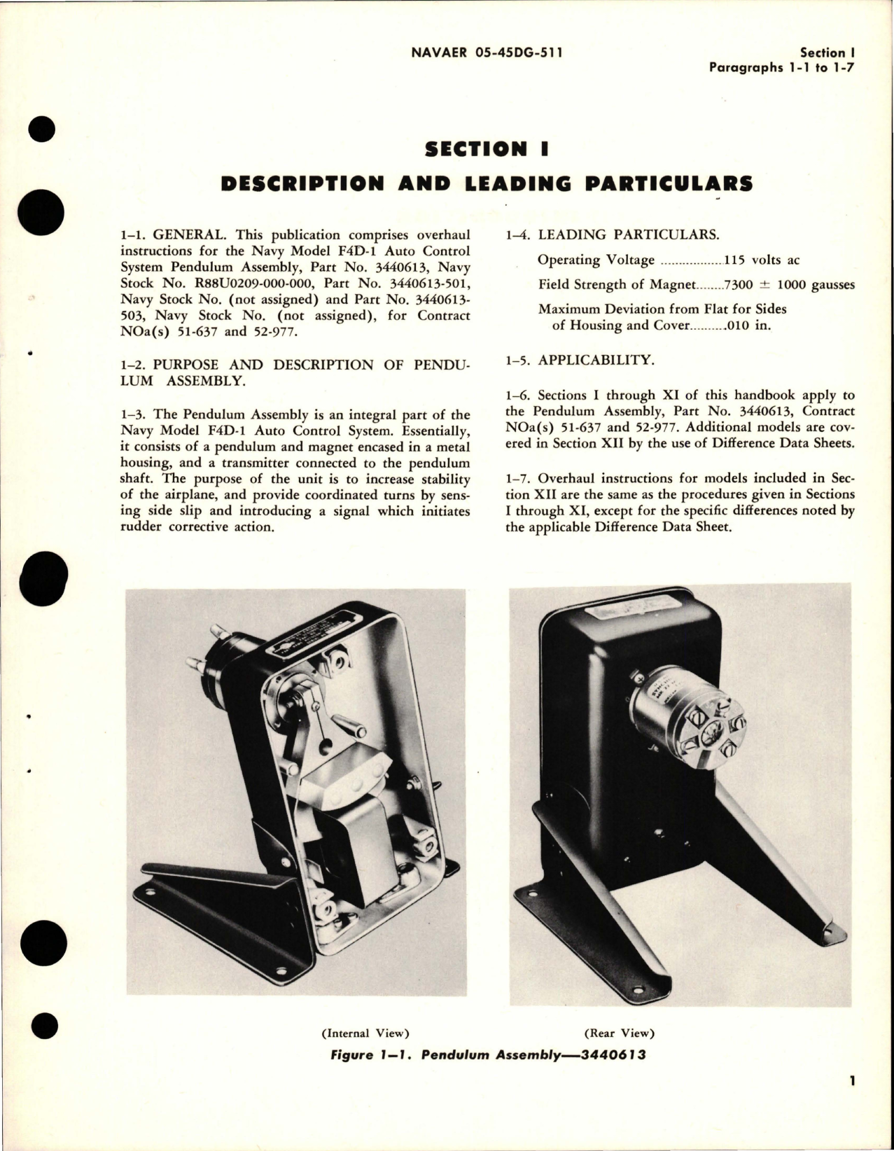 Sample page 5 from AirCorps Library document: Overhaul Instructions for Pendulum Assy - Parts 3440613, 3440613-501, and 3440613-503 for D-1 Auto Control