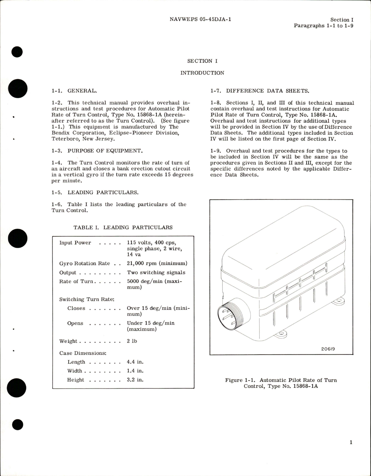 Sample page 5 from AirCorps Library document: Overhaul Instructions for Automatic Pilot Rate of Turn Control - Type 15868-1A