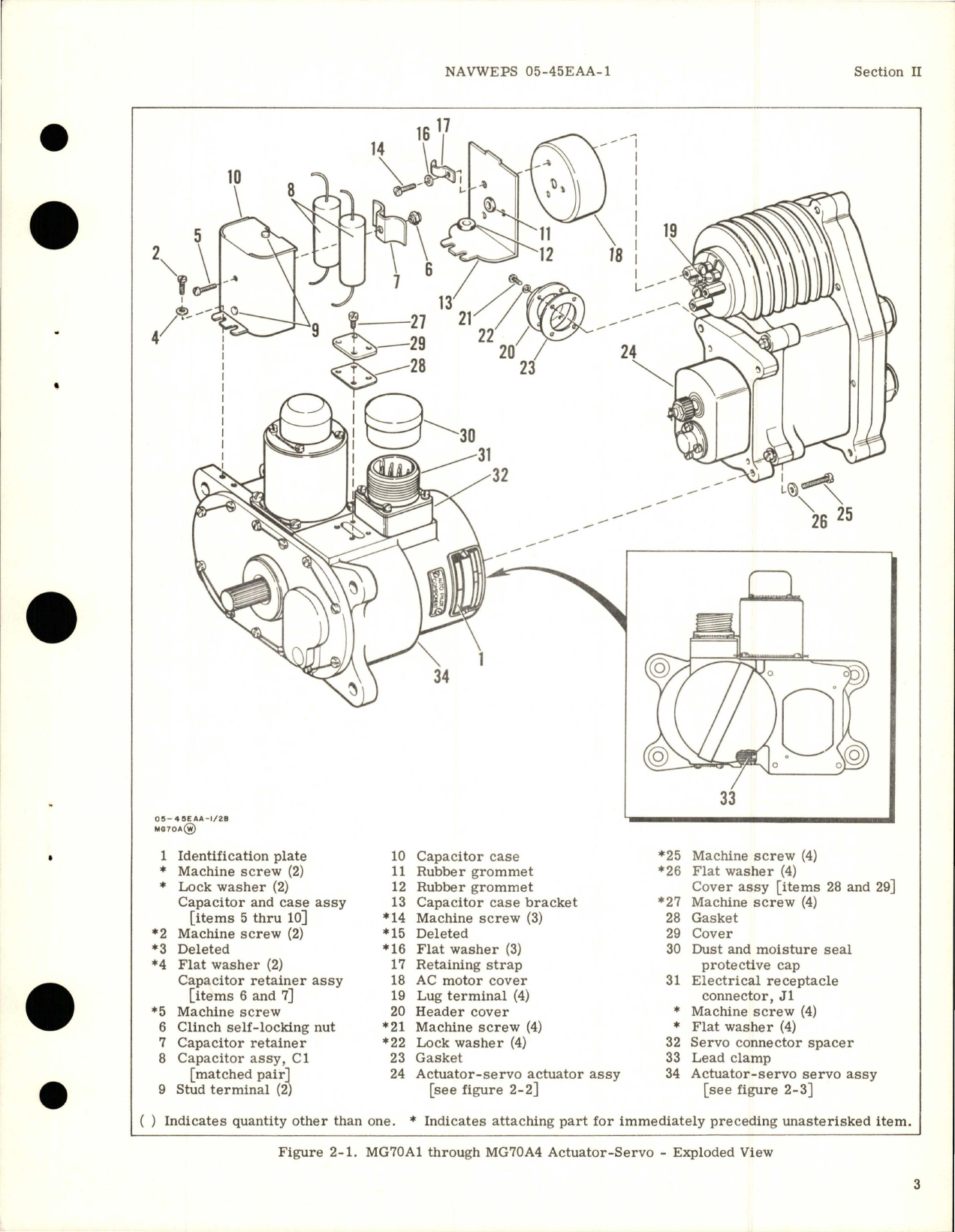 Sample page 7 from AirCorps Library document: Overhaul Instructions for Servo Actuator - Parts MG70A1, MG70A2, MG70A3, and MG70A4