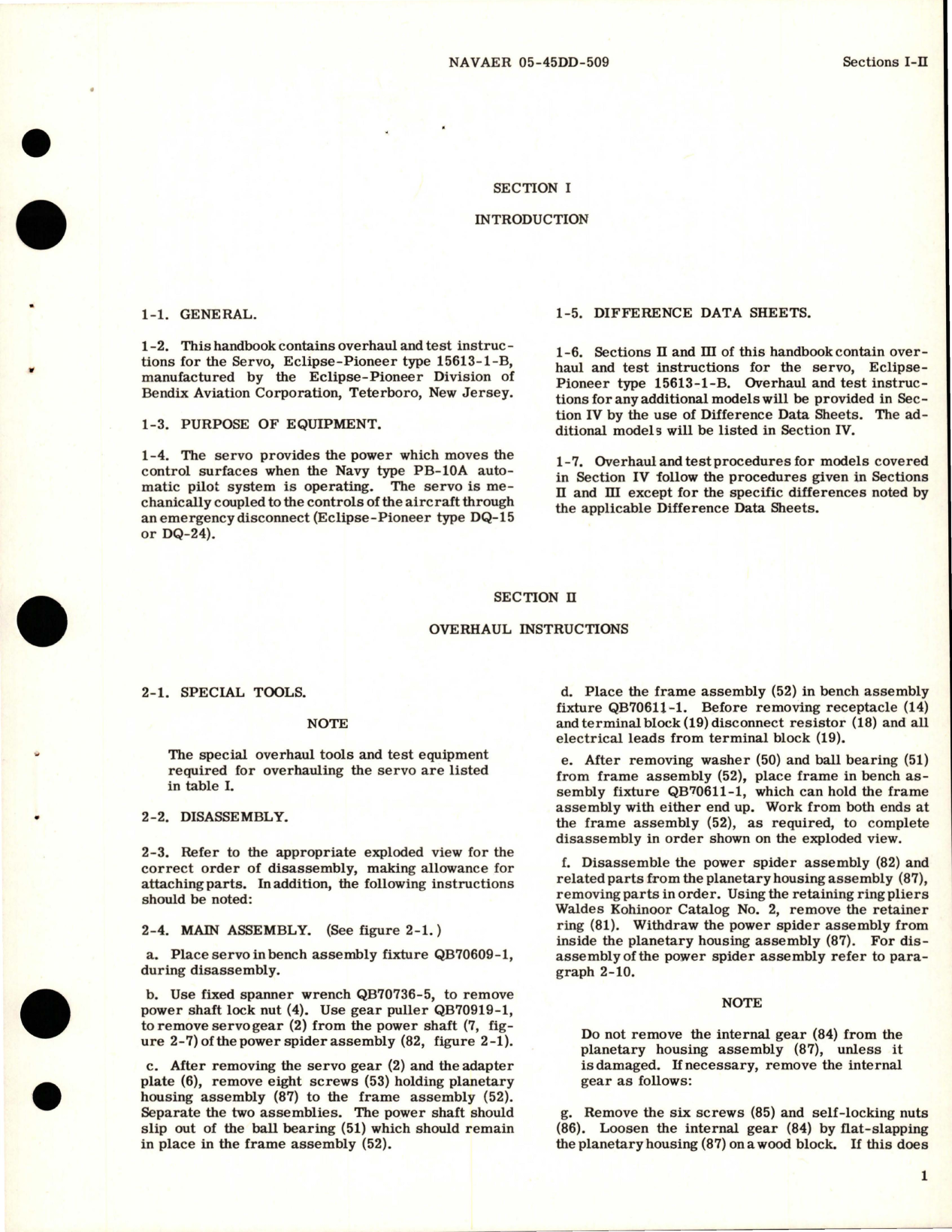Sample page 5 from AirCorps Library document: Overhaul Instructions for Servo - Part 15613-1-B 