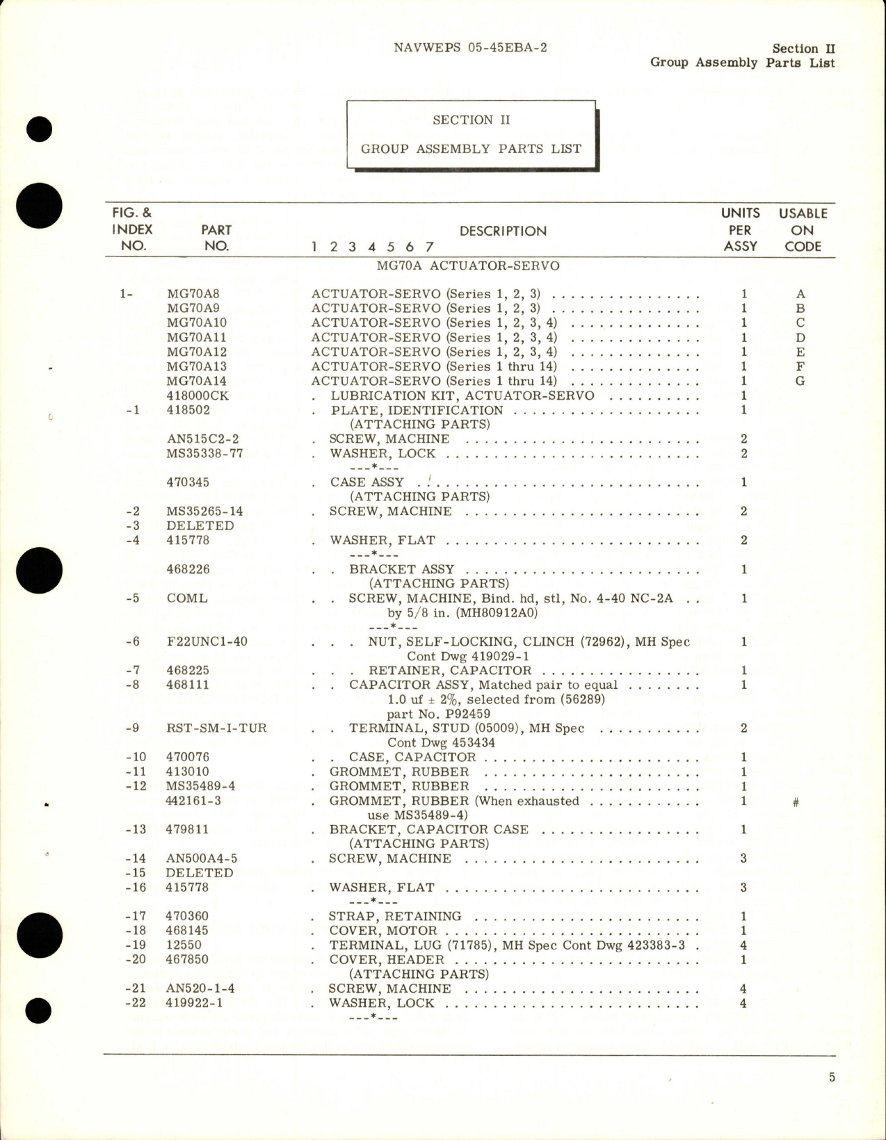 Sample page 7 from AirCorps Library document: Illustrated Parts Breakdown for Actuator-Servo