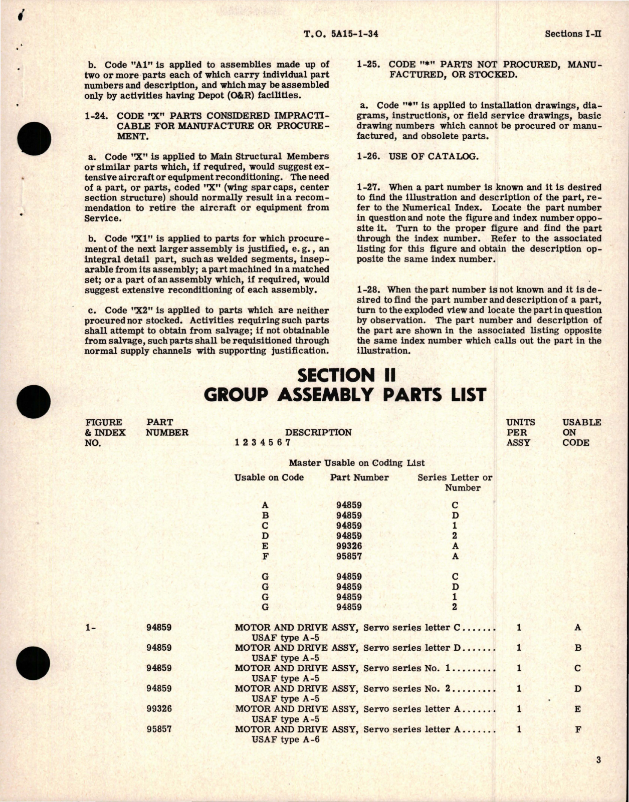 Sample page 5 from AirCorps Library document: Illustrated Parts for Servo Motor and Drive Assembly, Servo Drum and Bracket Assembly, Follow-Up Control Assembly 