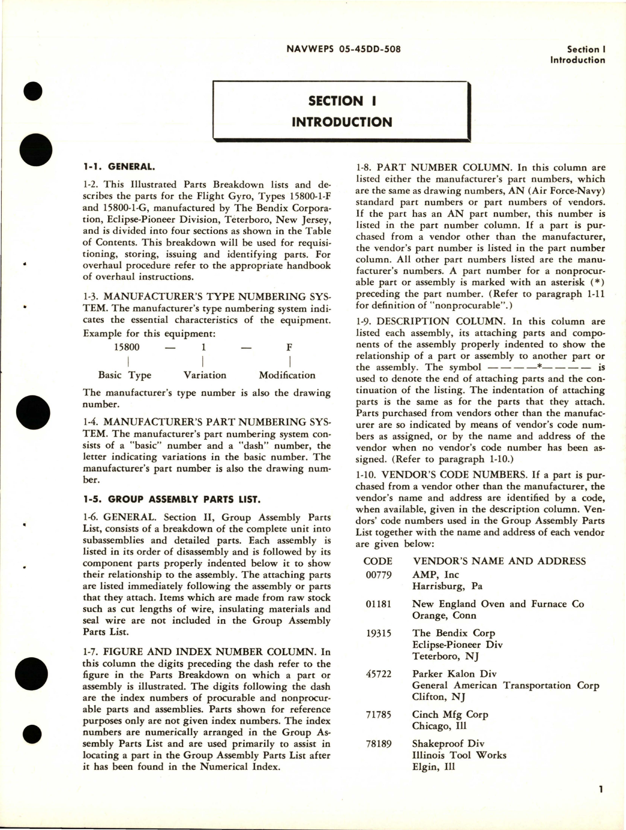 Sample page 5 from AirCorps Library document: Illustrated Parts Breakdown for Flight Gyro - Type 15800-1-F and 15800-1-G