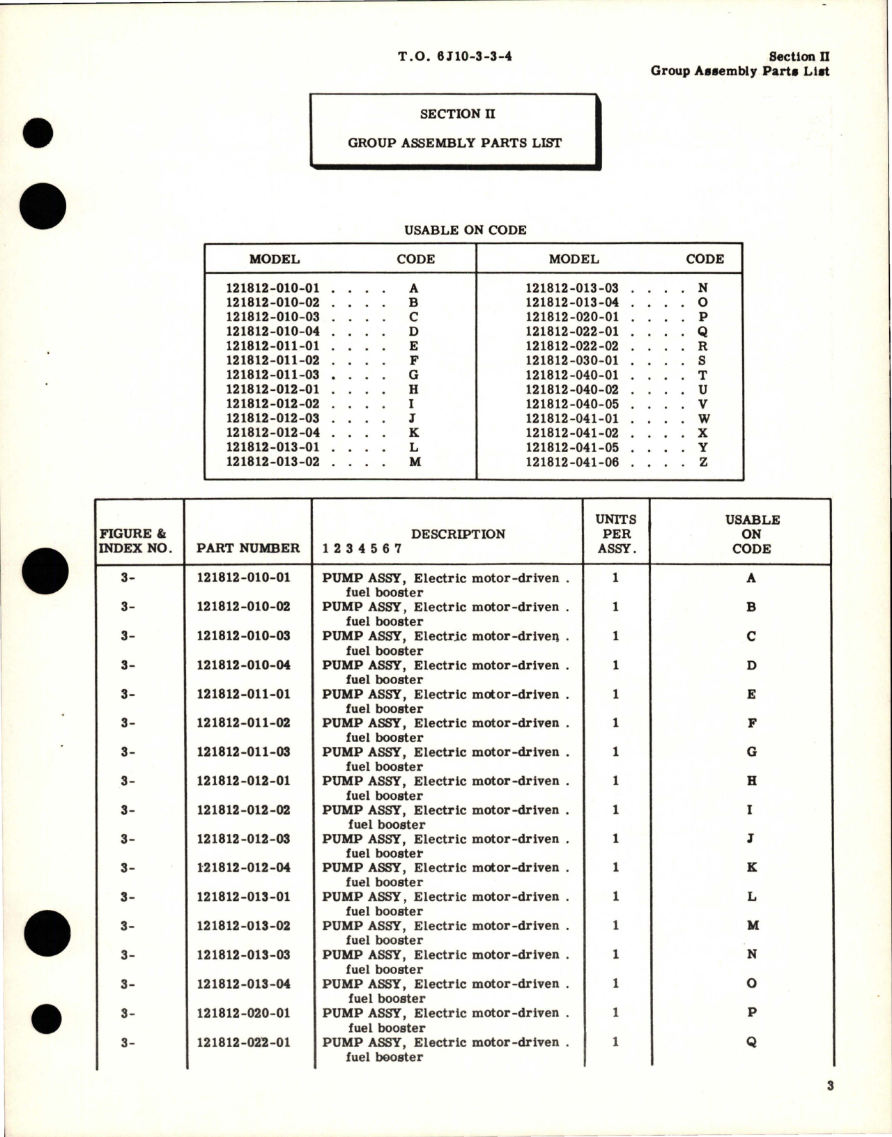 Sample page 7 from AirCorps Library document: Illustrated Parts Breakdown for Motor Driven Fuel Booster Pump - Model 121812 Series