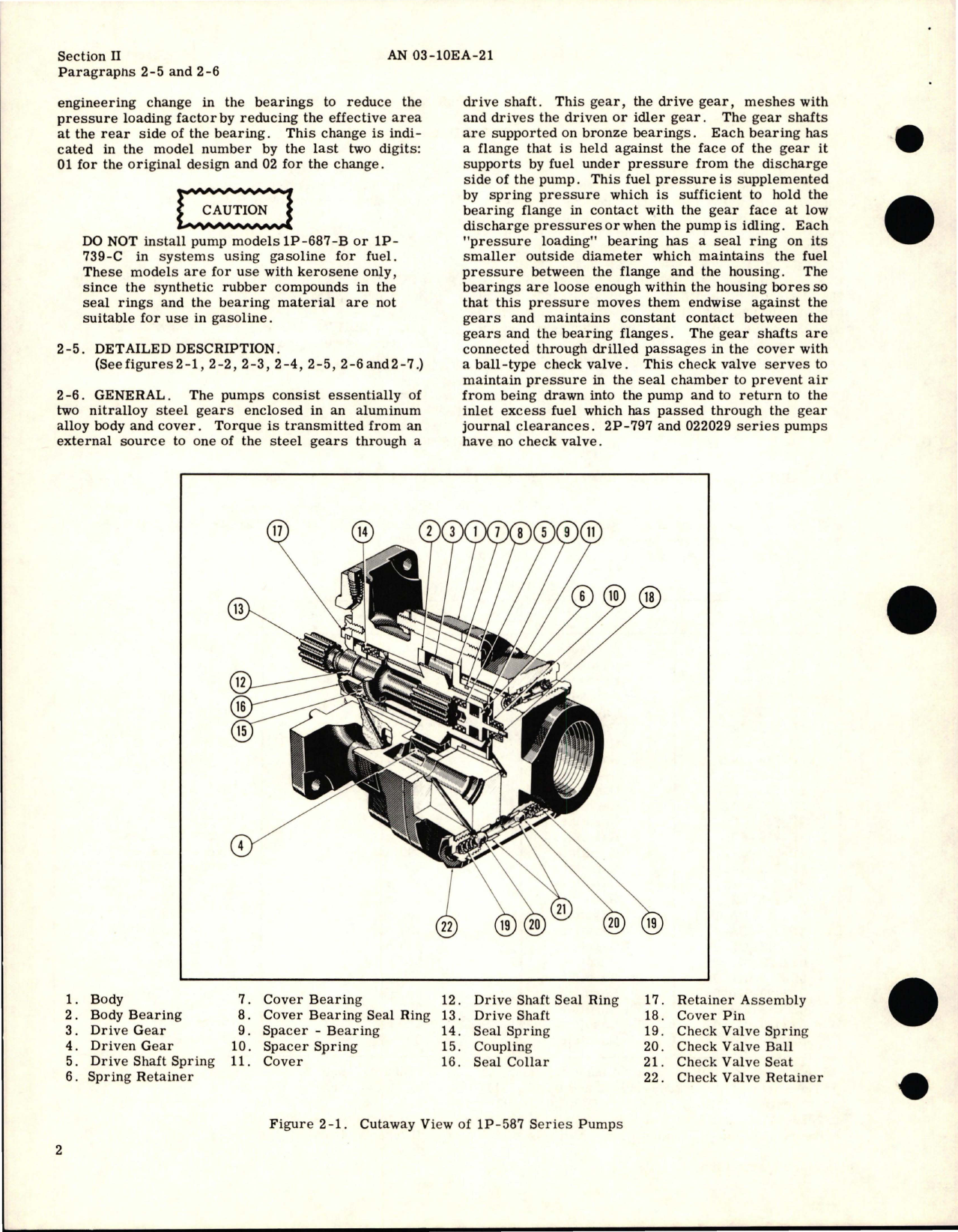 Sample page 8 from AirCorps Library document: Operation, Service and Overhaul Instructions with Parts for Engine Driven Gear Type High Pressure Fuel Pumps