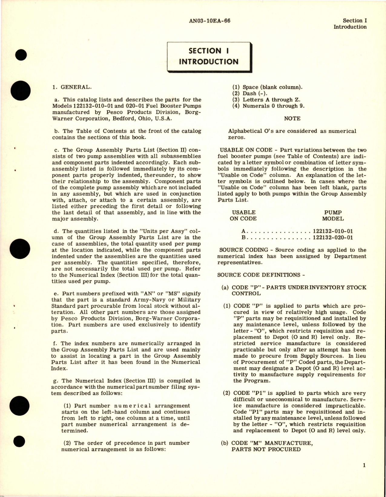 Sample page 5 from AirCorps Library document: Illustrated Parts Breakdown for Fuel Booster Pumps - Models 122132-010-01 and 122132-020-01