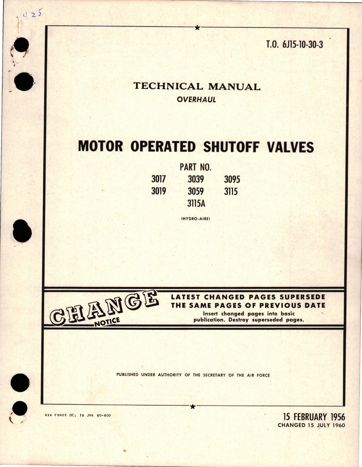 Sample page 1 from AirCorps Library document: Overhaul for Motor Operated Shutoff Valves
