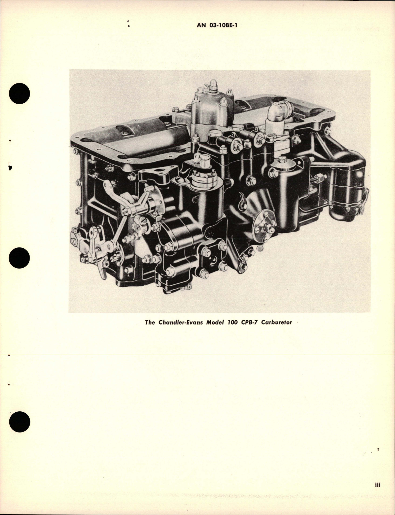 Sample page 5 from AirCorps Library document: Operation, Service, Overhaul Instructions with Parts Catalog for Carburetors - Model 100CPB-7 